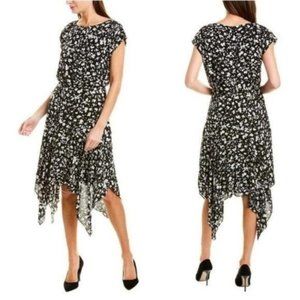 Vince Camuto Dress 12 Midi Black White